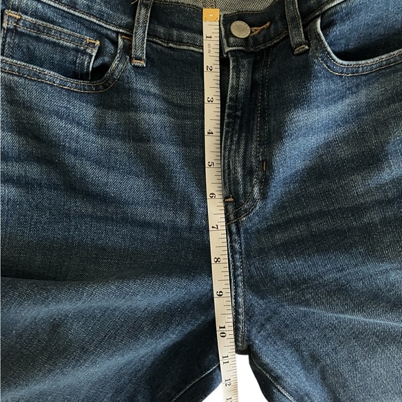 Banana Republic HIGH-RISE WIDE-LEG CROP Women’s Blue Jeans 28P Petite Raw Hem - Picture 7 of 9